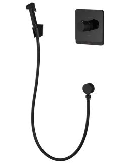 Гигиенический душ с термостатом Rose R105H чёрный матовый